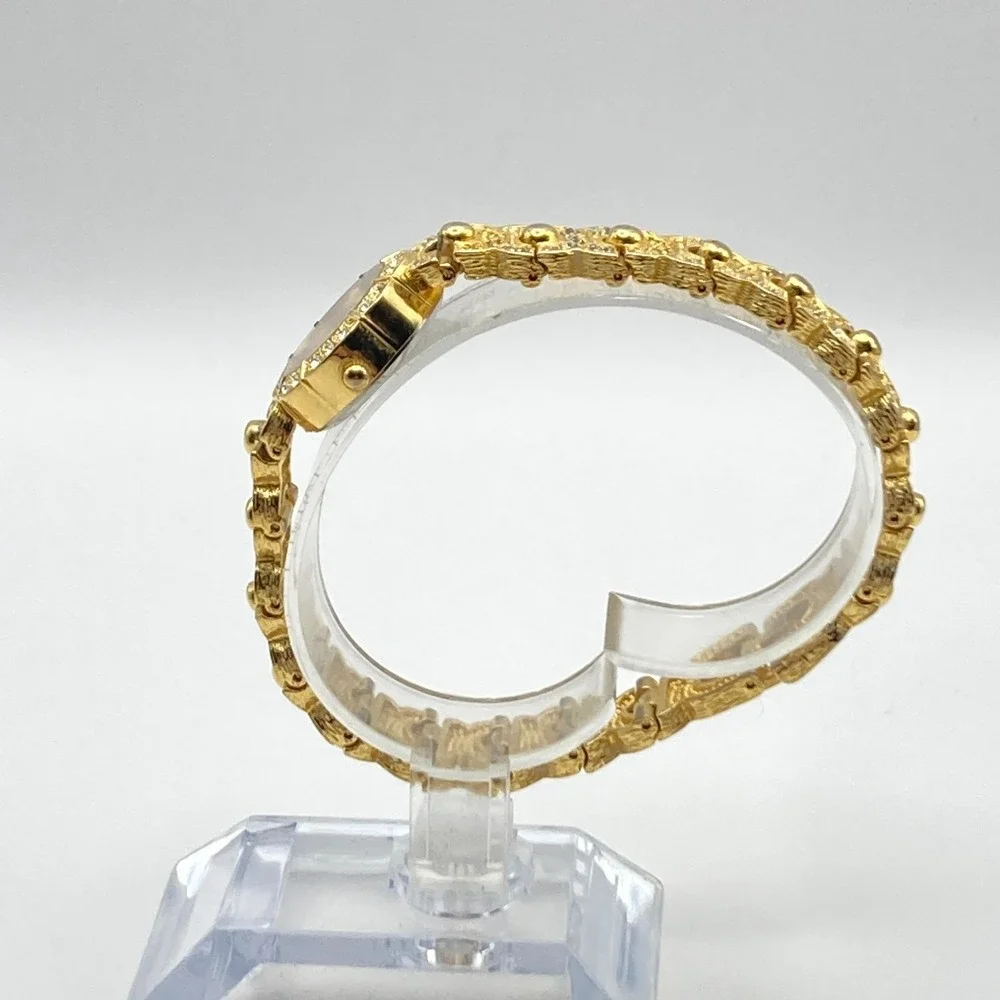 Vintage Parmex Women's Watch Gold Tone 21mm Crystal Bezel & Band New Battery 7